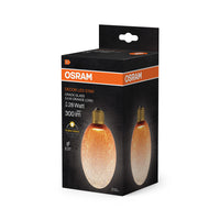 OSRAM DECOR LED-Lampe Krackelglas lang orange