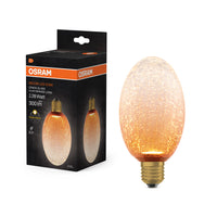 OSRAM DECOR LED-Lampe Krackelglas lang orange