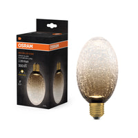 OSRAM DECOR LED-Lampe Krackelglas lang braun