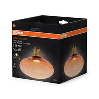 OSRAM DECOR LED-Lampe Krackelglas abgeflacht orange