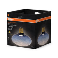 OSRAM DECOR LED-Lampe Krackelglas abgeflacht blau