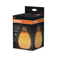 OSRAM DECOR LED-Lampe farbiges Glas oval orange
