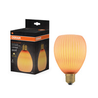 OSRAM DECOR LED-Lampe farbiges Glas oval orange