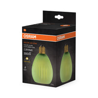 OSRAM DECOR LED-Lampe farbiges Glas oval grün