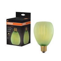 OSRAM DECOR LED-Lampe farbiges Glas oval grün