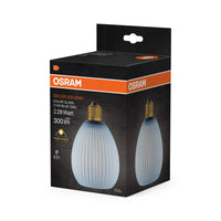 OSRAM DECOR LED-Lampe farbiges Glas oval blau