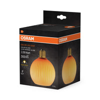 OSRAM DECOR LED-Lampe farbiges Glas Kugel orange