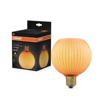 OSRAM DECOR LED-Lampe farbiges Glas Kugel orange