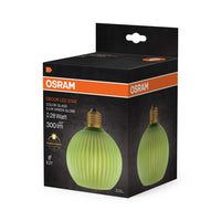 OSRAM DECOR LED-Lampe farbiges Glas Kugel grün