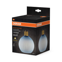OSRAM DECOR LED-Lampe farbiges Glas Kugel blau