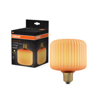 OSRAM DECOR LED-Lampe farbiges Glas quadratisch orange