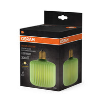 OSRAM DECOR LED-Lampe farbiges Glas quadratisch grün
