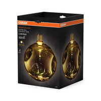OSRAM DECOR LED-Lampe Krackelglas rund braun