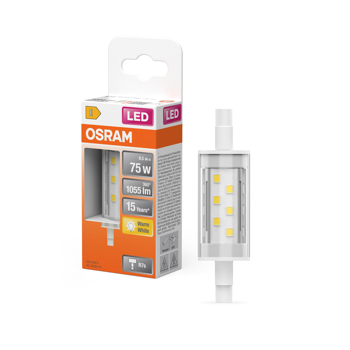 OSRAM LED SLIM LINE R7s 9,5W 827 Klar