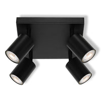 OSRAM 4-Punkt LED Spot ELEMENTAL Plate Black, Leuchte, 4xGU10, Schwarz, 21 x 13,8 x 21 cm