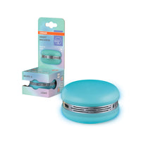 OSRAM Bluetooth SMART+ Macaron Lautsprecher mit Bewegungssteuerung, LED-Licht RGB, Blau