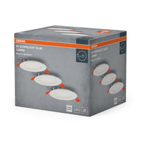 OSRAM LED Spot and Downlight Recess Slim Einbaustrahler Set 120 mm 8W Weiß ⌀105 mm