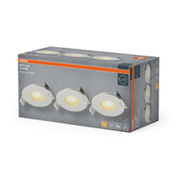 OSRAM LED Spot Recess Einbaustrahler Set 4.9W 120° Weiß ⌀68 mm