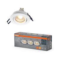 OSRAM LED Spot Recess Einbaustrahler Set GU10 IP65 4.5W Weiß ⌀68 mm