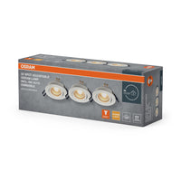 OSRAM LED Spot Recess Einbaustrahler Set GU10 IP65 4.5W Weiß ⌀68 mm
