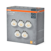 OSRAM LED Mini Spot Set Einbaustrahler 6W 120° Weiß ⌀30 mm