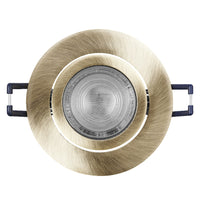 OSRAM LED Spot Recess Einbaustrahler Set GU10 schwenkbar Click 4.5W Grünmessing ⌀68 mm