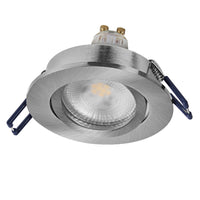 OSRAM LED Spot Recess Einbaustrahler Set GU10 Dim schwenkbar Click 6W Satin-Nickel ⌀68 mm