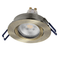 OSRAM LED Spot Recess Einbaustrahler Set GU10 Dim schwenkbar Click 6W Grünmessing ⌀68 mm