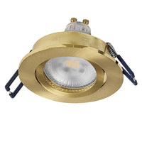 OSRAM LED Spot Recess Einbaustrahler Set GU10 Dim schwenkbar Click 6W Satiniertes Gold ⌀68 mm