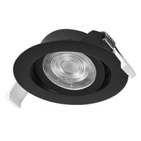 OSRAM LED Spot Recess Einbaustrahler Set schwenkbar 4.9W 36° Schwarz ⌀75 mm