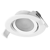 OSRAM LED Spot Recess Einbaustrahler Set schwenkbar 4.9W 120° Weiß ⌀75 mm