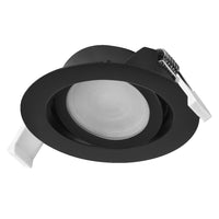 OSRAM LED Spot Recess Einbaustrahler Set schwenkbar 4.9W 120° Schwarz ⌀75 mm