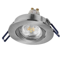 OSRAM Matter SMART+ LED smarter Einbauspot Bad GU10 schwenkbar 4.7W RGBW Satin-Nickel ⌀68 mm
