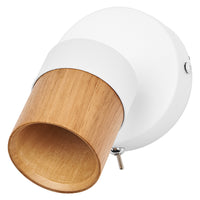 OSRAM LED Spot Half Wood Line Wandleuchte 1xGU10 Weiß und Holzdekor