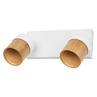 OSRAM LED Spot Half Wood Line Deckenleuchte 2xGU10 Weiß und Holzdekor