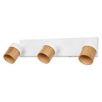 OSRAM LED Spot Half Wood Line Deckenleuchte 3xGU10 Weiß und Holzdekor