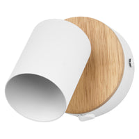 OSRAM LED Spot Wood Line Wandleuchte 1xGU10 Weiß und Holzdekor