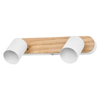 OSRAM LED Spot Wood Line Deckenleuchte 2xGU10 Weiß und Holzdekor