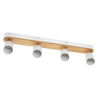 OSRAM LED Spot Wood Line Deckenleuchte 4xGU10 Weiß und Holzdekor