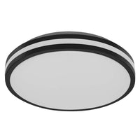 OSRAM Orbis Caleb Deckenleuchte, 295 mm, 16W, 3000K, Warmweiß, Schwarz