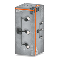 OSRAM 3-Punkt LED Spot PRIMAL, Leuchte, 3xGU10, Schwarz