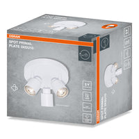 OSRAM 3-Punkt LED Spot PRIMAL Plate, Leuchte, 3xGU10, Weiß