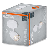 OSRAM 1-Punkt LED Spot PRIMAL Round, Leuchte, 1xGU10, Weiß