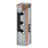 OSRAM 3-Punkt LED Spot ELEMENTAL Black, Leuchte, 3xGU10, Schwarz, 37 x 13,8 x 6 cm
