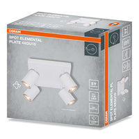 OSRAM 4-Punkt LED Spot ELEMENTAL Plate White, Leuchte, 4xGU10, Weiß, 21 x 13,8 x 21 cm