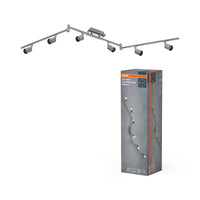 OSRAM LED Spot Cylinder Duo Deckenleuchte 6xGU10 Gebürstetes Nickel