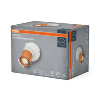 OSRAM LED Spot Half Wood Line Wandleuchte 1xGU10 Weiß und Holzdekor