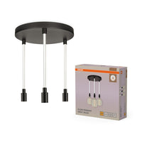 OSRAM DECOR Glow Pendelleuchte Plate, beleuchtetes Kabel, 3xE27 LED Select