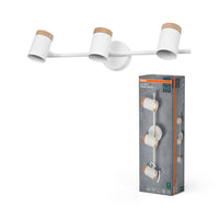 OSRAM LED Spot Stamp Deckenleuchte 3xGU10 Weiß und Holz