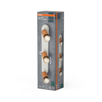 OSRAM LED Spot Brick Deckenleuchte 3xGU10 Weiß und Holz